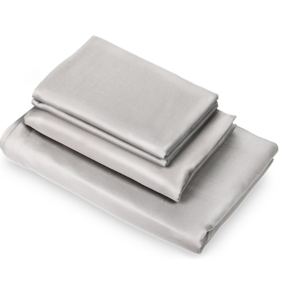 NWT Puffy Bamboo Sheets - Queen/Light Grey